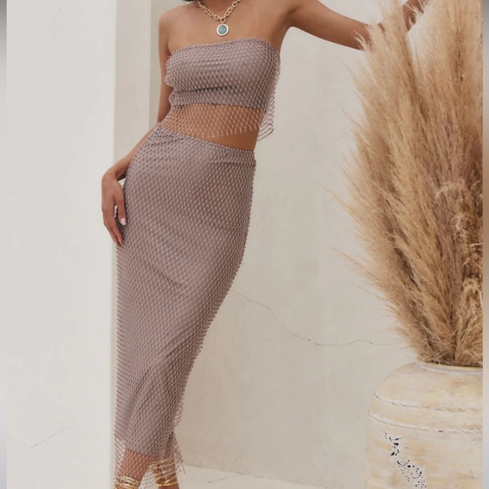 Siren rhinestone mesh set